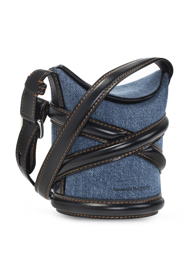 【関税&送料込】Alexander Mcqueen Slouch Alexander McQueen The Soft Curve Bucket Bag | Black
